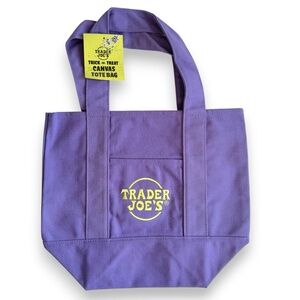 Trader Joe’s Canvas Mini Tote Bag - Purple